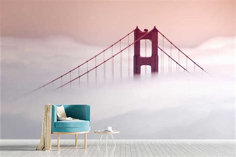 Foggy San Francisco Golden Gate Bridge Wallpaper Malaysia