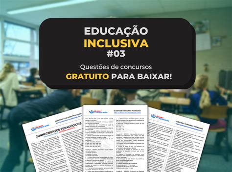 Simulado Educa O Inclusiva Concurso Pedagogia Quest Es