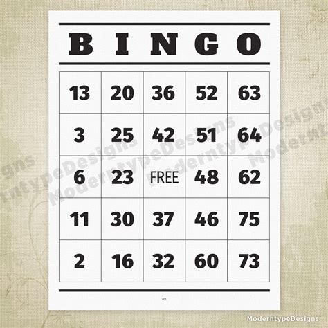 Tabela De Bingo De 1 A 75 LIBRAIN