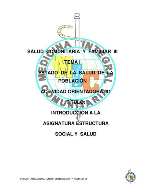 Estructura Social Y Salud AO1Salud Comunitaria Y Familiar III Ysaac