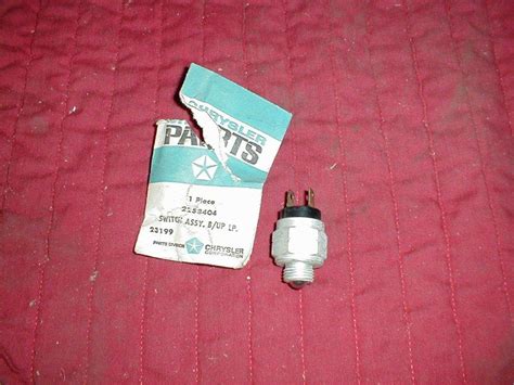 Nos Mopar Back Up Light Switch To With Manual Trans Hiltop