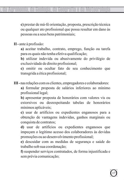 C Digo De Tica Profissional Da Engenharia Arquitetura Agronomia