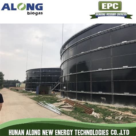 Biogas Digester M Enamel Steel Digestion Tank China Cstr