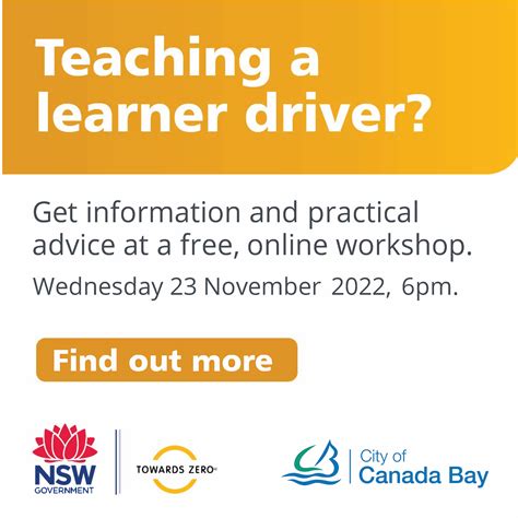 Teaching A Learner Driver Online Workshop City Of Canada Bay Council