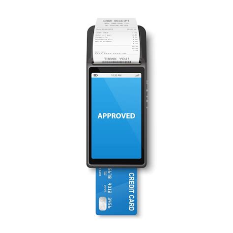 Premium Vector Vector D Nfc Payment Machine Credit Card Receipt