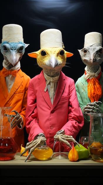 Premium Ai Image Group Of Three Cats Dressed In Suits And Holding