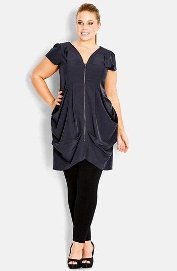 City Chic Front Zip Pleat Tunic Nordstrom Fashion Stylish Plus