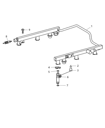 Fuel Rail And Related 2008 Dodge Sprinter 2500