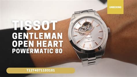 Tissot Gentleman Powermatic 80 Open Heart T1274071103101 YouTube