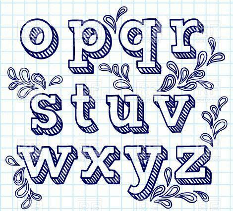 Cool Easy Fonts To Draw By Hand Alphabet