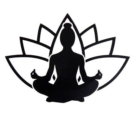 Yoga Lotus Flower Vinyl Decal Sticker For Windowcarvantrucklaptop