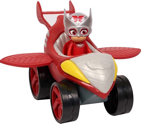 Pj Masks Power Racers Vehicles Articulated Owlette Figure And Owl