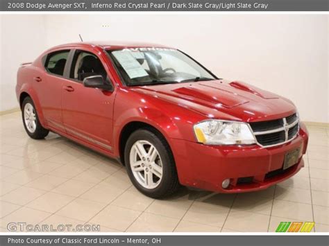 Inferno Red Crystal Pearl 2008 Dodge Avenger Sxt Dark Slate Gray
