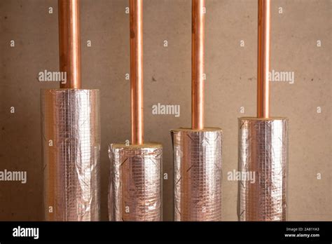 High Temperature Pipe Insulation For Solar Hot Water Systems Stock Photo Alamy