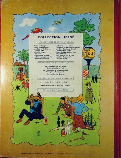 Proantic HERGÉ Les Aventures de Tintin Coke en stock Tournai Cas