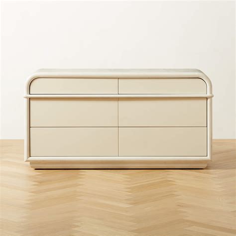 Lobos Modern Drawer White Wood Dresser Reviews Cb Canada