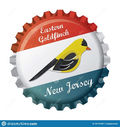 Eastern Goldfinch Vector Illustration Decorative Design Stock Vector