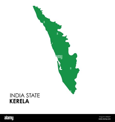 Mapa De Kerala Del Estado Indio Kerala Mapa Ilustraci N Vectorial