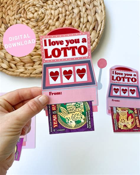 Valentine Scratch-off Lottery Ticket Holder | I Love You a Lotto