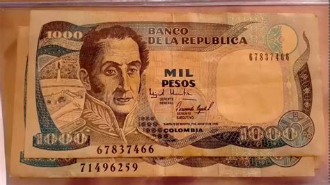 Grandioso Billete Antiguo Colombia Pesos De Coleccion De