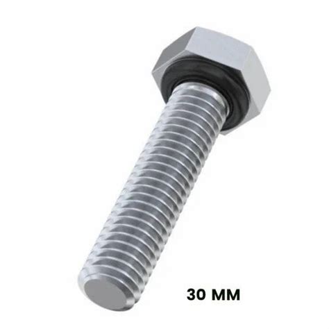 M Mm Mm Mild Steel Hex Bolt Zinc Nickel Plated At Rs Kg In