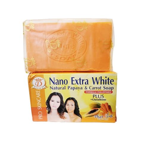 D Ne Gold Nano Extra White Natural Papaya Carrot Soap 160G