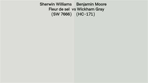 Sherwin Williams Fleur De Sel Sw 7666 Vs Benjamin Moore Wickham Gray Hc 171 Side By Side