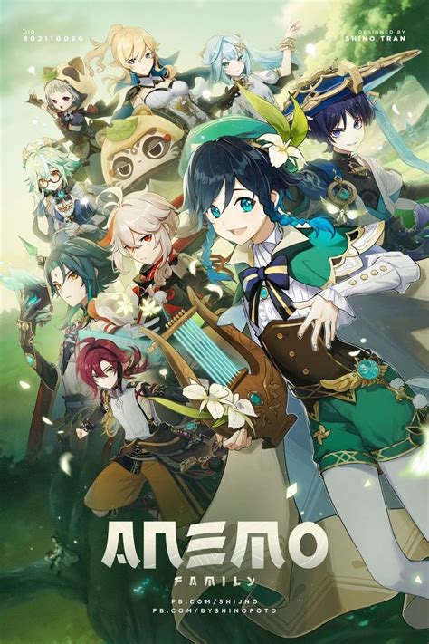 Анемо персонажи | Anime cover photo, Collage generator, Impact