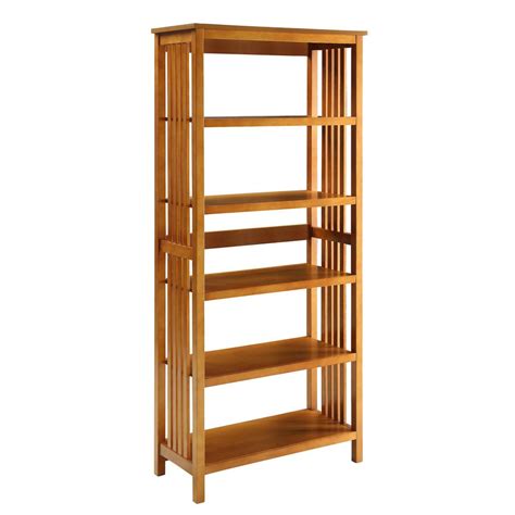 Usl Mission White 5 Shelf Bookcase Sk19253a Pw The Home Depot