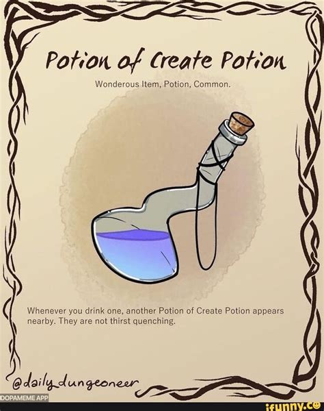 Potion Of Create Potion Wonderous Item Potion Common Whenever You