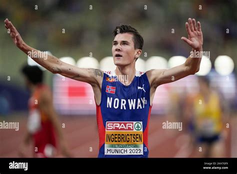 München Deutschland 20220816 Jakob Ingebrigtsen aus Norwegen feiert