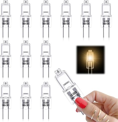 Tuserxln Clear G Halogen Light Bulbs Pcs W V Warm White Pin