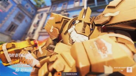 Cardboard Reinhardt Skin Best Hero Outfit Overwatch 2 Quickplay