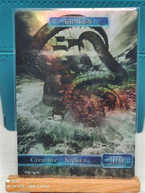 Amazon X Kraken Foil Laminated Custom Token Mtg Born Of Gods