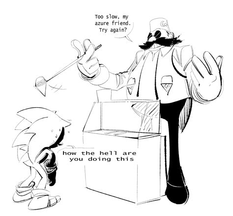 Sonic The Hedgehog And Dr Eggman Sonic Drawn By Hydroxian Danbooru