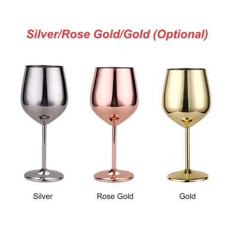 Buy Tbq Stainless Steel Red Wine Glass Copper Plated Single Layer Goblet Kitchen Tools At