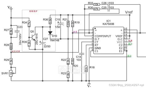 Ka7500b开关电源电路图和参数ka7500b和tl494 是同一种芯片，名字不一样，是一种开关电源脉宽调制（pwm）控制芯片