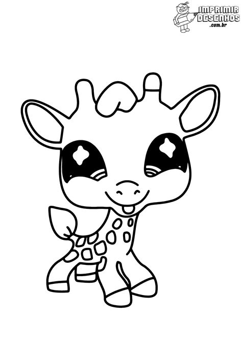 Girafa Kawaii Para Colorir Imprimir Desenhos