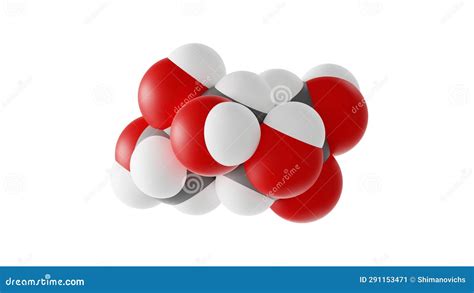 Fructose Molecule Fruit Sugar Molecular Structure Isolated 3d Model