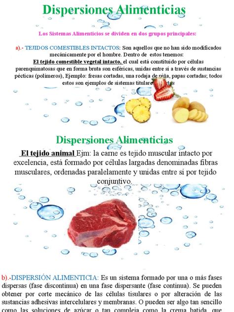 Dispersiones Alimenticios Pdf Emulsión Coloide