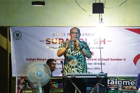 Ketua DPRD Sumbar Supardi Prihatin Ada Stunting Di Nagari Sialang MZK