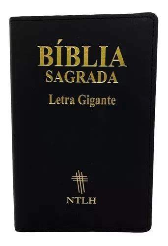 Biblia Sagrada Letra Gigante Ntlh Preta Indice Luxo Mercadolivre