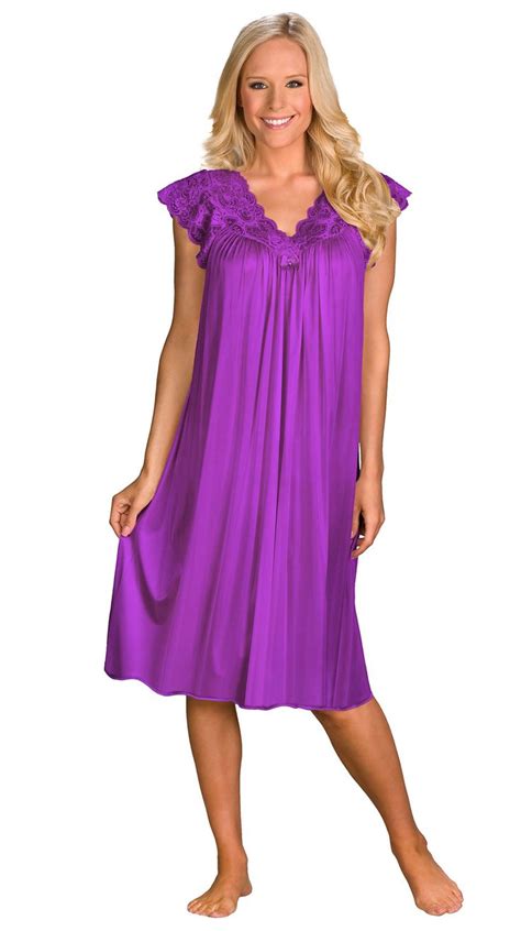 Shadowlines Short Lace Cap Sleeve Nightgown Is Chic And Sure To Please