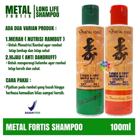 Jual Shampoo Metal Fortis Long Life 100ml BPOM Satuan Shopee Indonesia