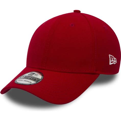 New Era Curved Brim 39thirty Basic Flag Red Fitted Cap