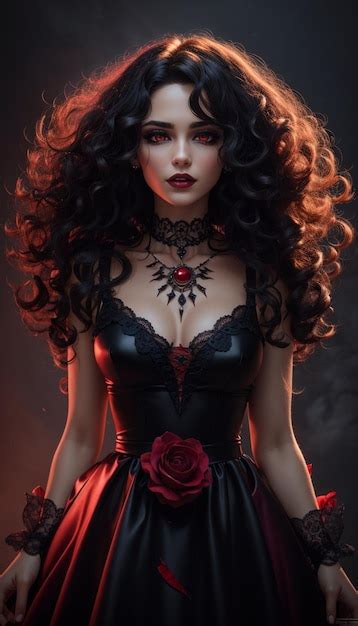 Premium AI Image Full Body Portrait Of A Photorealistic Beautiful Brunette Seductress