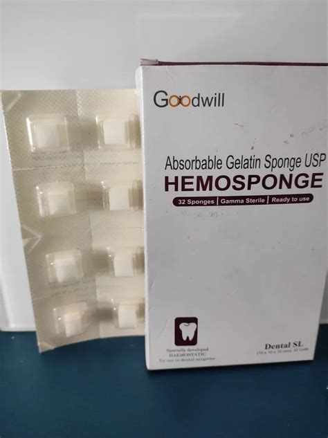 General Products Absorbable Hemostatic Gelatin Sponge Standard