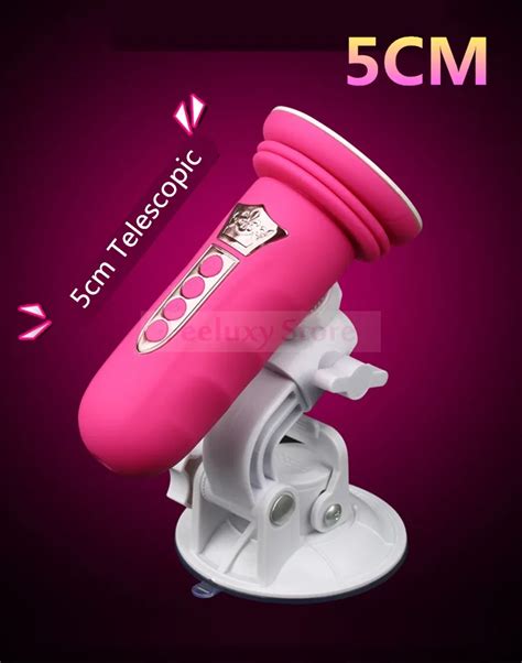 5CM Telescopic Dildo Vibrator Mini Sex Gun Machine For Most Suction Cup
