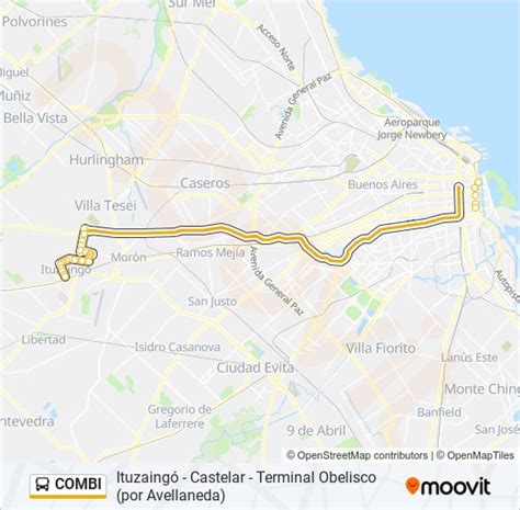 Ruta Combi Horarios Paradas Y Mapas Castelar Por Portones