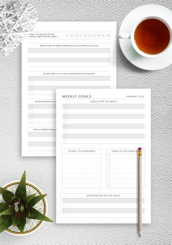 Professional Goals Sheet Template Mzansi Business